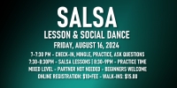 Salsa Lessons with Ava & Rodolfo - Friday, August 16, 2024