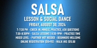 Salsa Lessons with Ava & Rodolfo - Friday, August 30, 2024