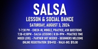 Salsa Lessons with Ava & Rodolfo - Saturday, August 3, 2024