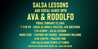 Salsa Lessons with Ava & Rodolfo - Friday, February 23, 2024