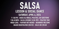 Salsa Lessons with Ava & Rodolfo - Saturday, April 6, 2024